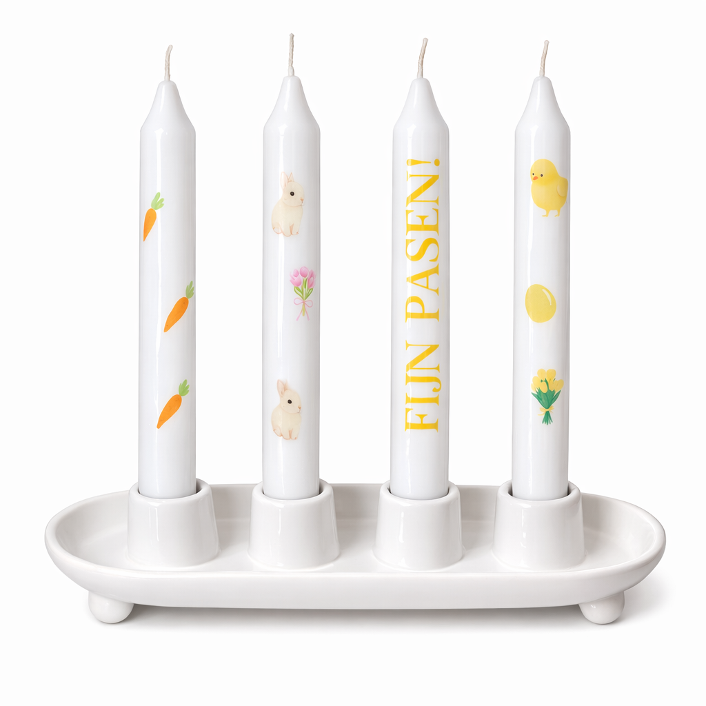Vrolijk Pasen Kaarsen set (5stuks)